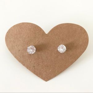 ⭐️4/$10⭐️ Round Cubic Zirconia + Sterling Silver